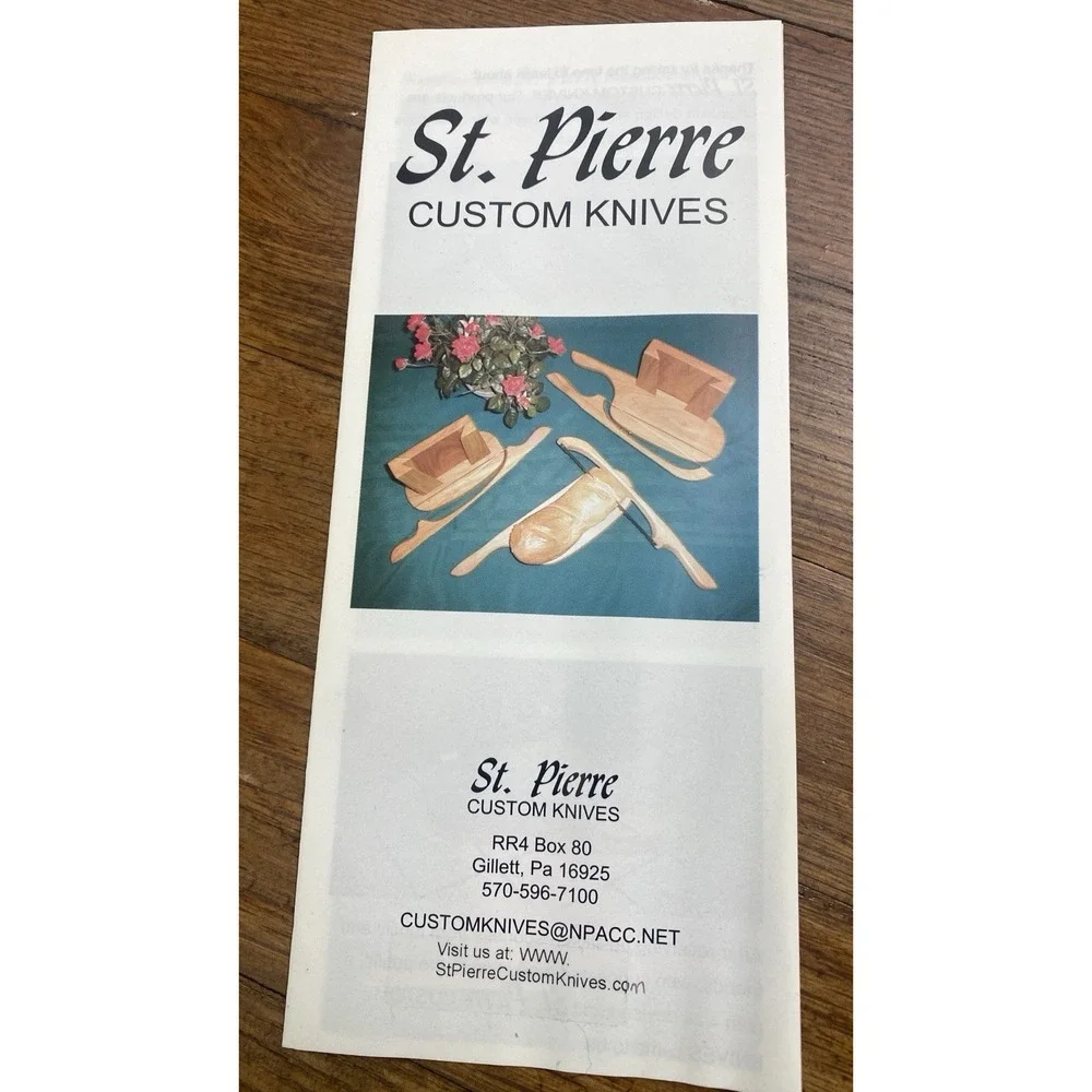 NEW St. Pierre Bread Knife & Integrated Cutting Board Bow Fiddle Style USA Made